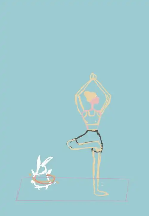 手绘插画115真正的马甲线背后都是挥汗如雨