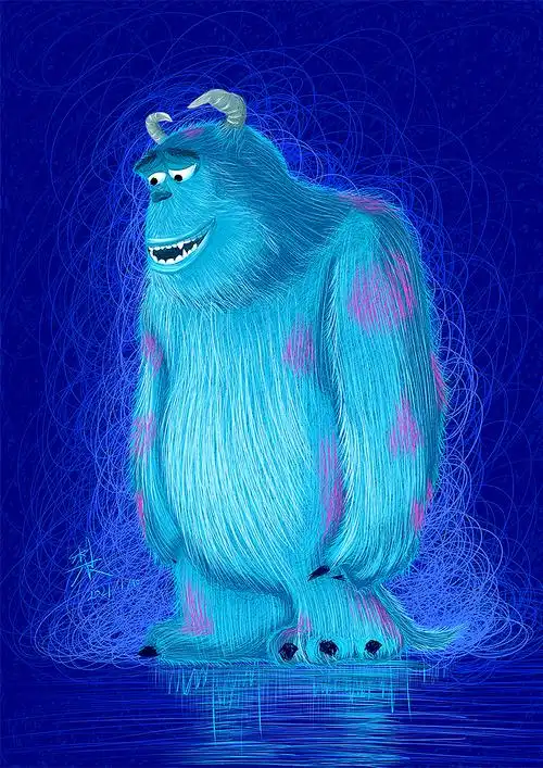 线圈插画——毛怪