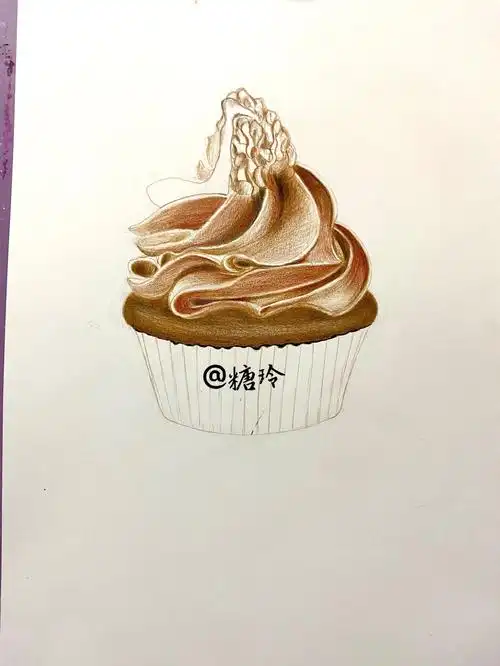 彩铅奶油巧克力蛋糕