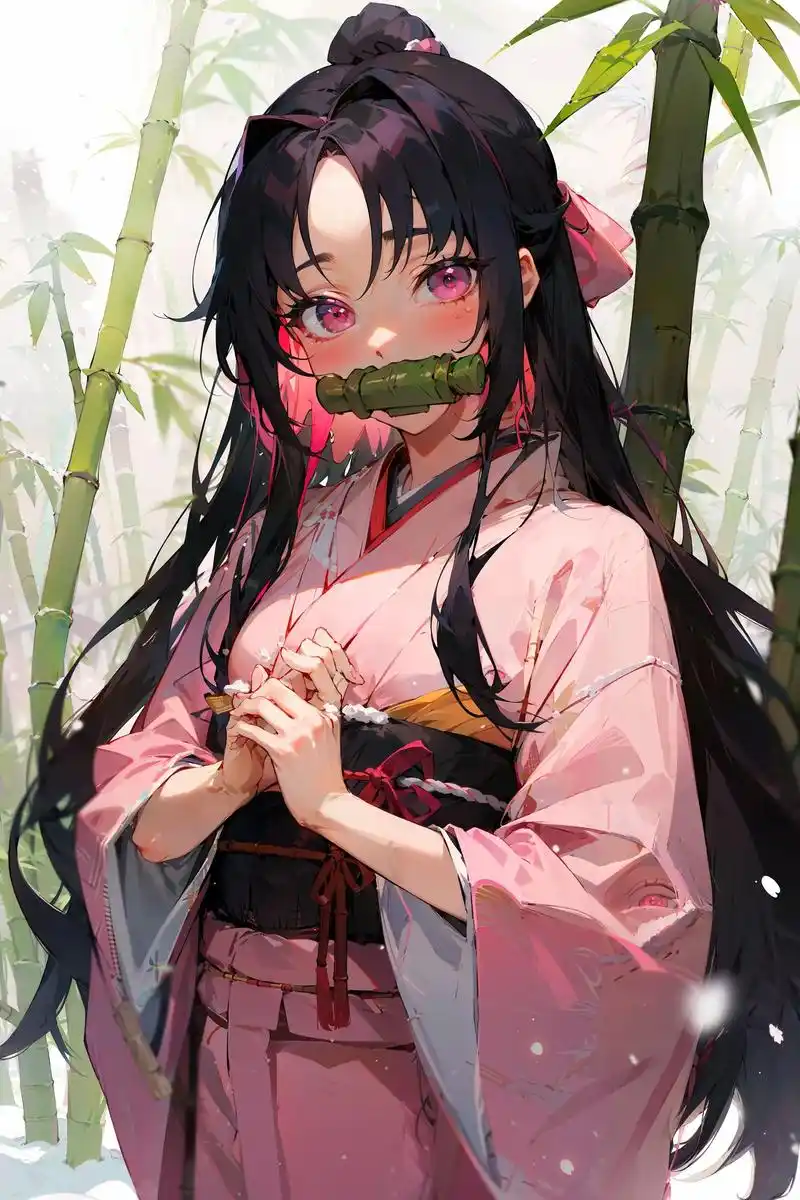 今日份祢豆子#祢豆子 #壁纸 #ai绘图 #鬼灭之刃 - 抖音