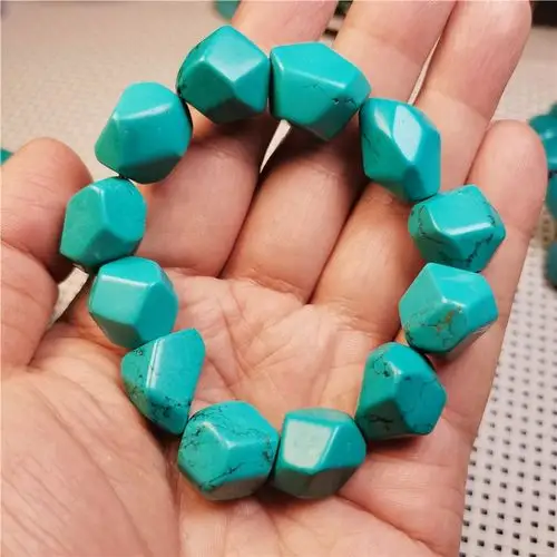 批发优化绿松石高瓷桶珠散珠随形手串手链圆珠顶珠腰金刚星月配饰