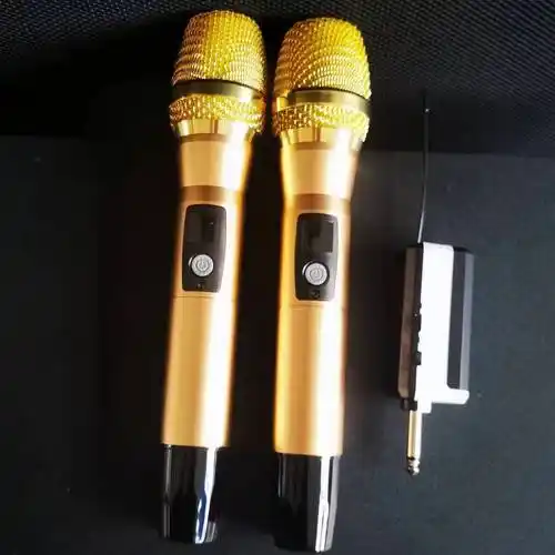 金属话筒uhf调频金属无线麦克风可充电动圈心型指向type c插口话