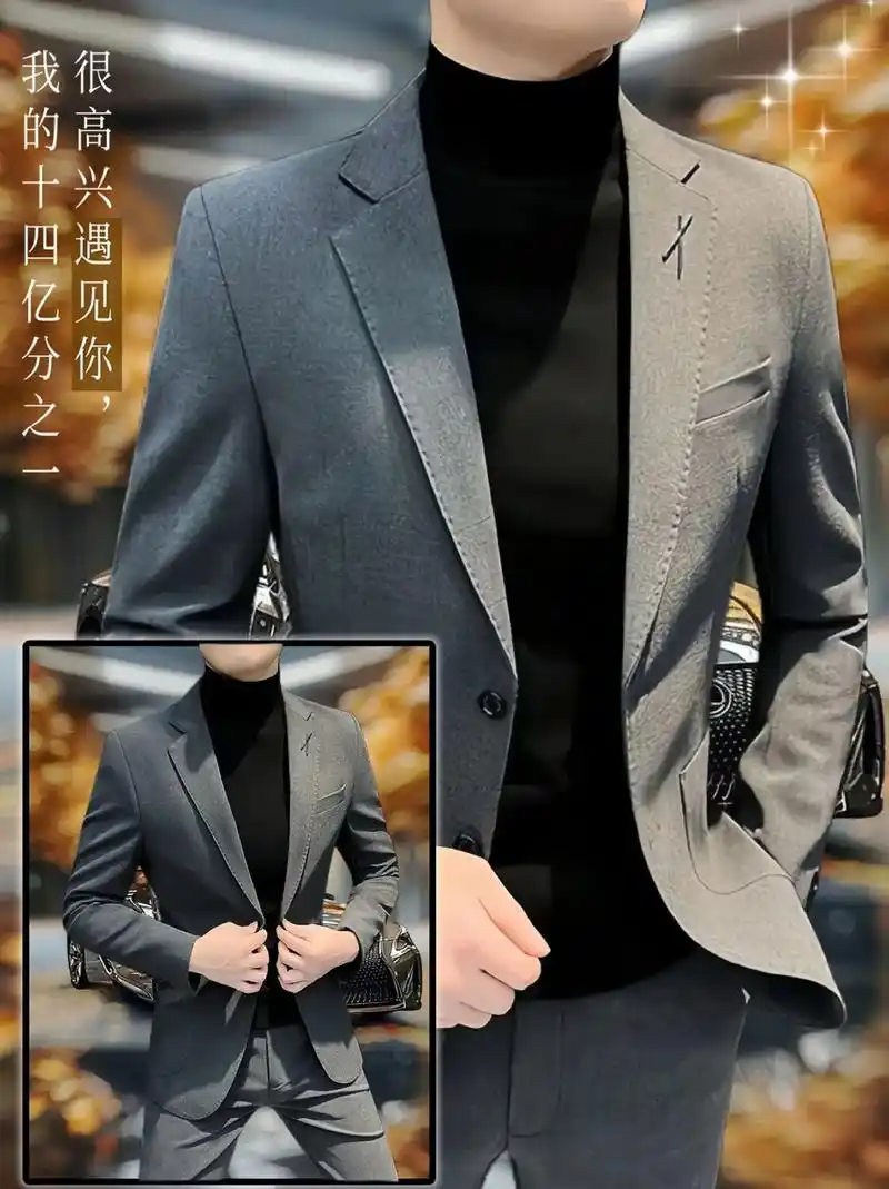 这款西装简直帅炸天啊!单排扣设计,时尚感十足!春季新款,充满高级感!