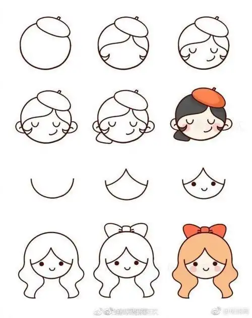 女生可爱的简笔画简单教程卡通人物简笔画男孩可爱的卡通人物简笔画