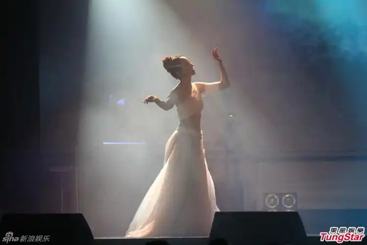 组图:萨顶顶开唱玩混音 透视黑衣性感挥扇_高清图集_新浪网