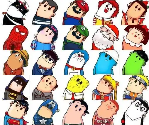 "歪头"卡通形象