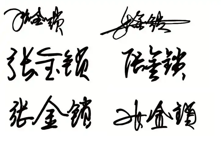 谁能帮忙设计一个艺术签名,我的名字叫张金锁