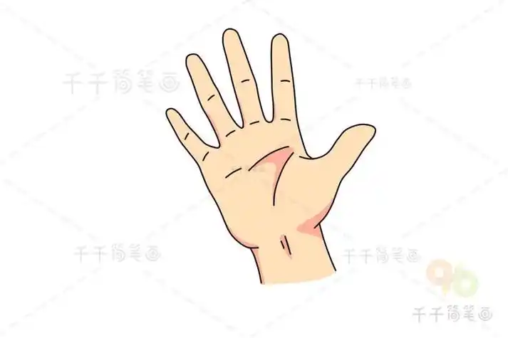 简笔画简单易画彩色小手拉大手简笔画伸出的手简笔画手和手比心简笔画