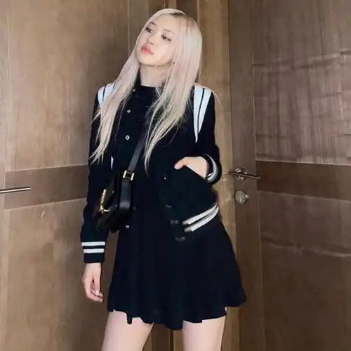 娜扎blackpink金智rose朴彩英同款黑色外套短款修身短外套