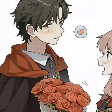 温馨浪漫的动漫情侣头像一左一右,我要的爱只在你身上存在