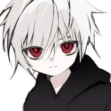 白毛红瞳男动漫头像男生头像