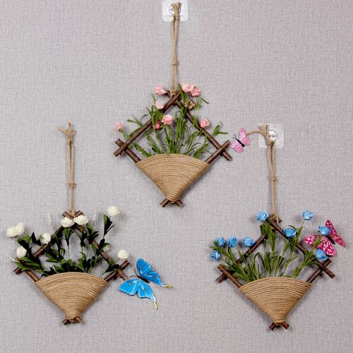 饰品壁挂手工手工制制作树枝墙上挂墙墙壁装饰干花