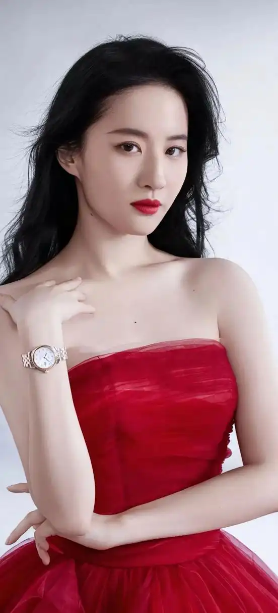 美女壁纸～一身红裙的刘亦菲