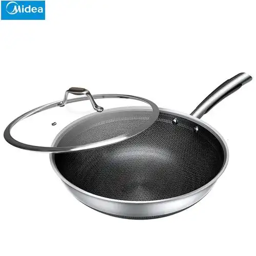 美的316l不锈钢炒锅