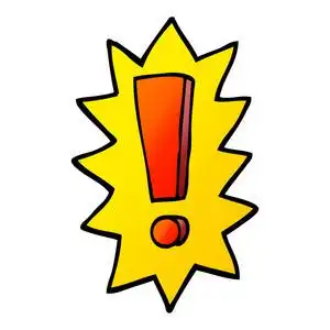 矢量梯度插图卡通感叹号照片