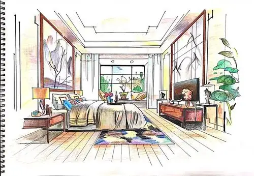 手绘效果图表现课程作业线上展