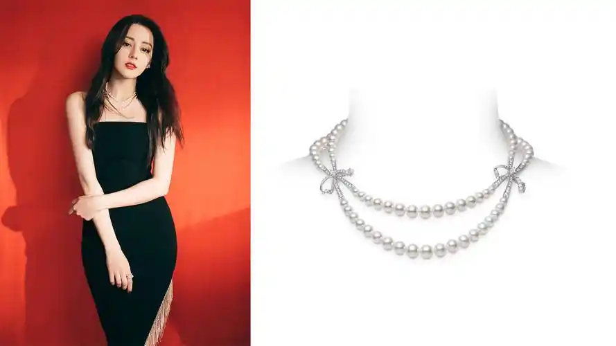戴珍珠的迪丽热巴有多美,进来看看就知道了_项链_造型_白珍珠