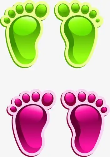 可爱小脚丫素材免费下载_觅元素