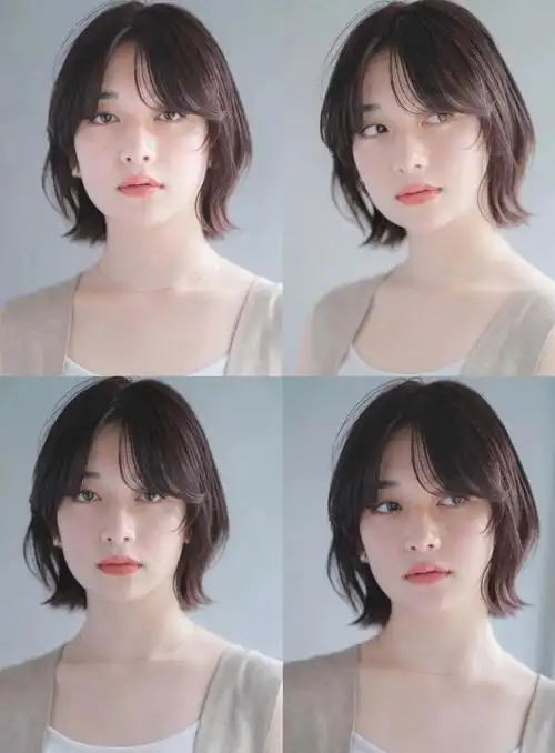 日系杂志风的短发造型可以说是超元气甜美了!