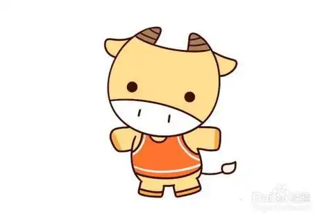 大萌牛简笔画可爱