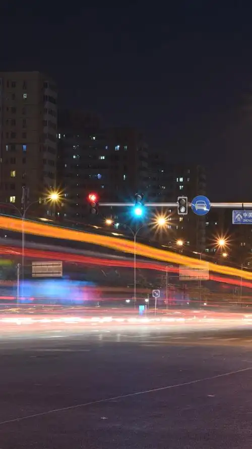 北京,城市夜景,路灯,中关村 5k