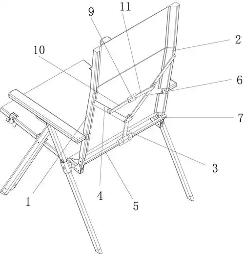 一种折叠椅的背部开合结构的制作方法