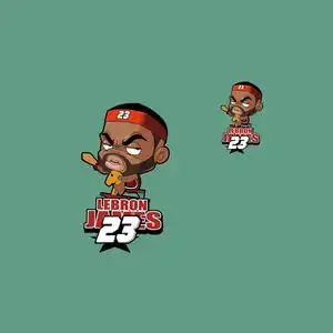 篮球运动q版詹姆斯23号柯式烫画衣服装饰diy热转印贴布a级耐水洗