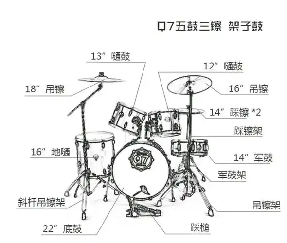 迈斯mes架子鼓q7成人儿童爵士鼓 迈斯入门架子鼓 厂家直接发货