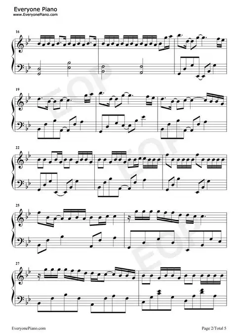 句号钢琴谱-邓紫棋2