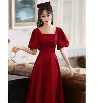 服饰内衣>女装>礼服>胤梵(yinfan)>yinfan小个子法式敬酒服新娘在逃