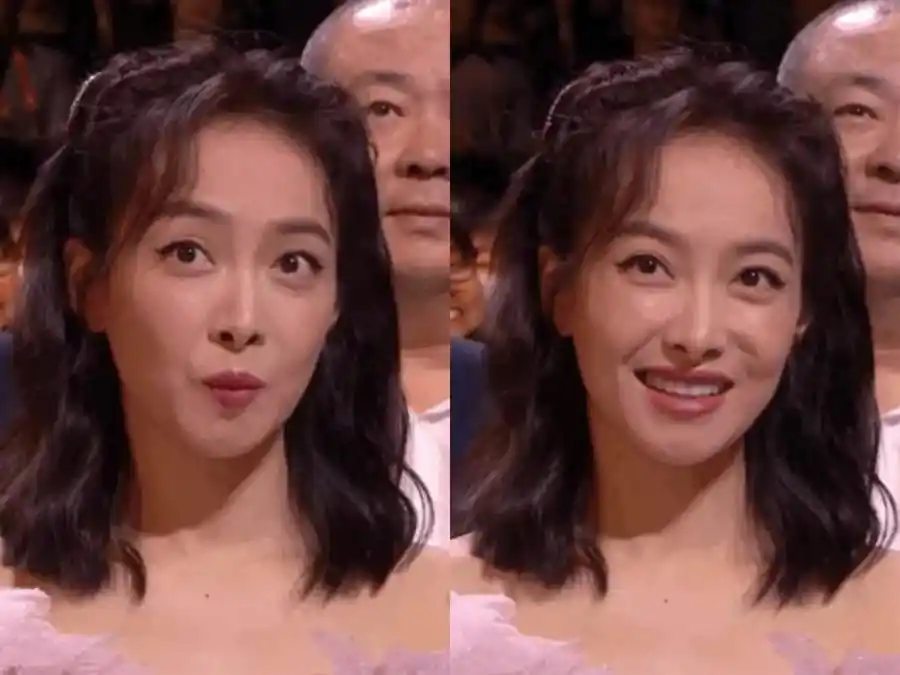 不屑赵丽颖宋茜台下瘪嘴被抓包秒挤微笑