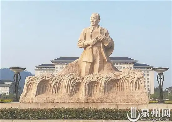 惠安石雕刻画袁隆平与他的水稻