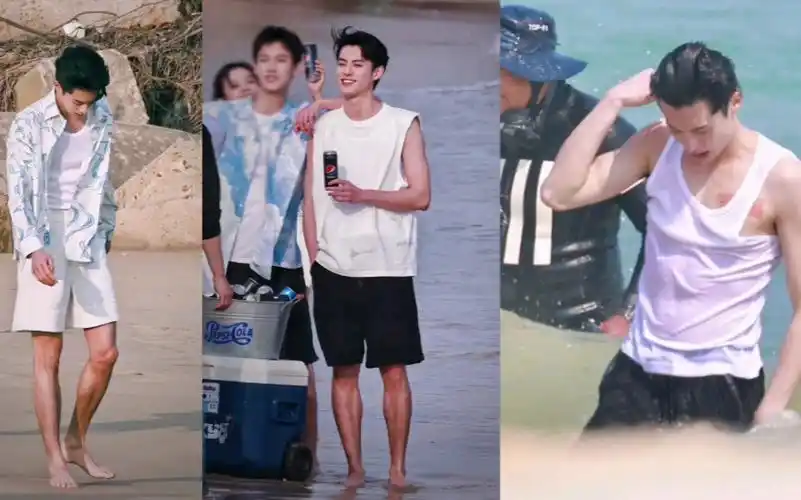 王鹤棣百事可乐广告拍摄 15-03-2023阳光61 海边·少年61我爱