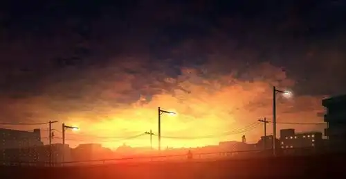 板绘壁纸丨美到极致的黄昏云朵