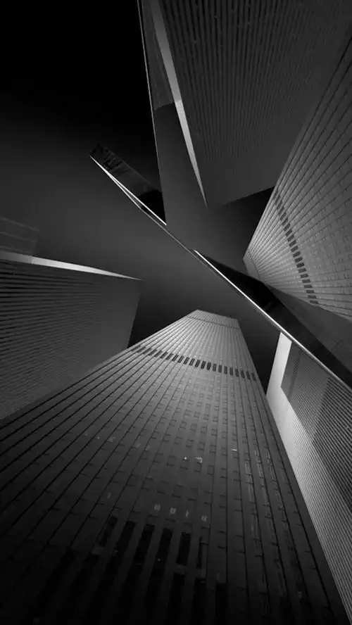 炫酷大气城市黑白背景