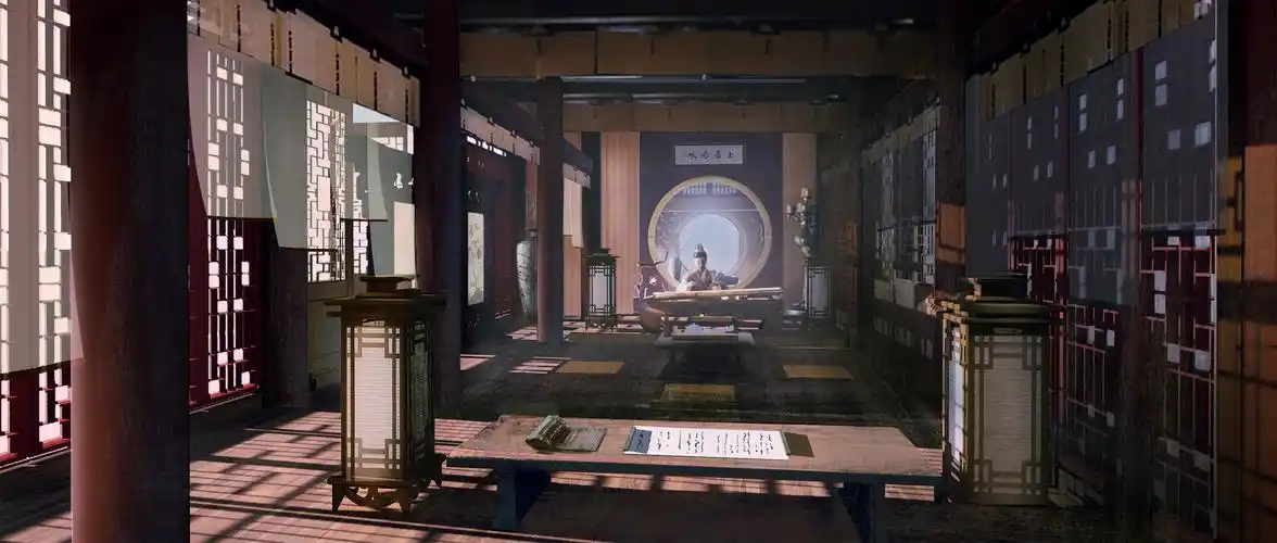 【影视】概念气氛图 古装室内 书房茶室