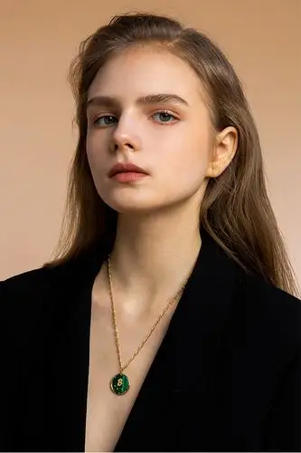 四叶草花 项链 幸运数字硬币项链女锁骨链气质简约明星同款项链 数字5