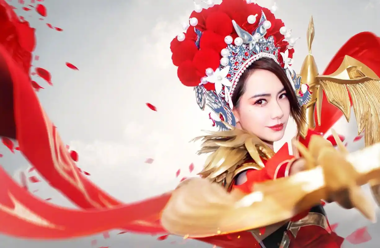 今日零点戚薇微博发cos王者荣耀游戏人物虞姬为李承铉庆生,还是cos的