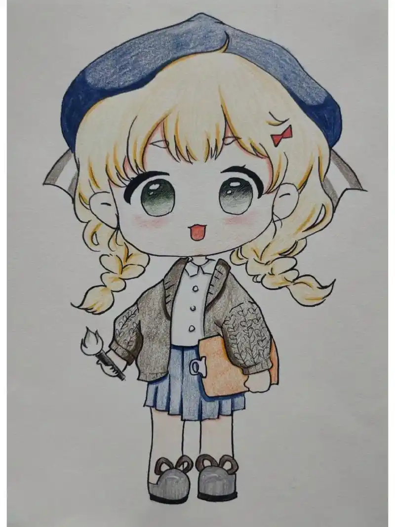 一些q版人物漫画 主要材料:素描纸,彩铅,勾线笔,橡皮每日穿搭 我的