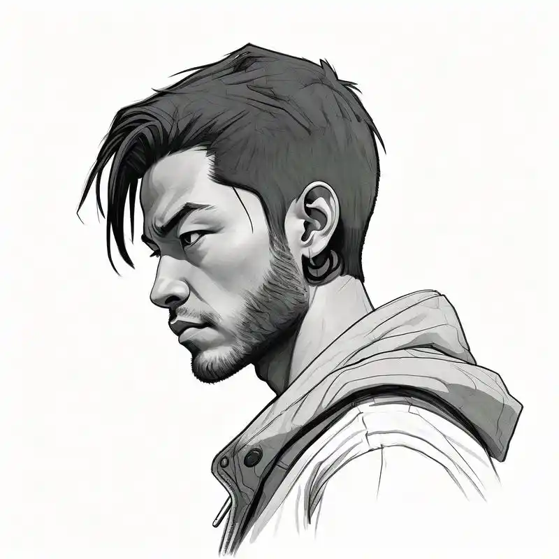 沧桑男人黑白素描头像集97