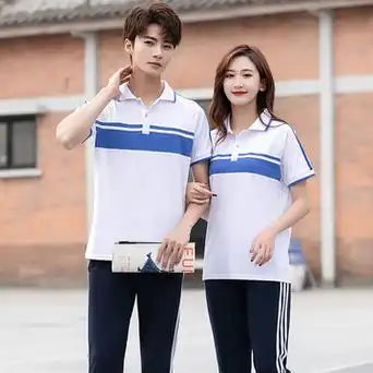 夏季新款中学生校服初中短袖校服班服高中毕业服夏小学生校服定做