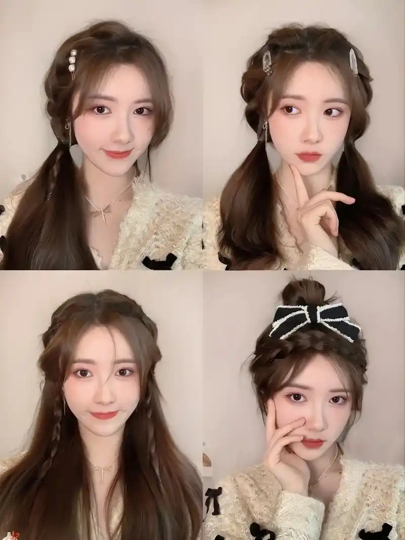 做一个温柔小仙女,简单易学#编发教程 #2023新年发型 - 抖音