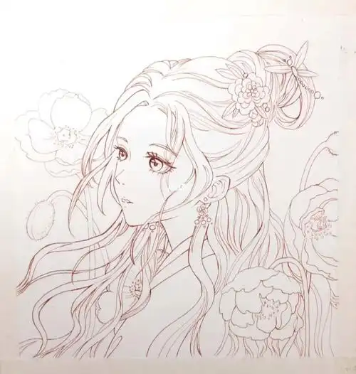 水彩古风少女27