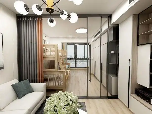 [上海松然装饰]如何在客厅隔出一间卧室