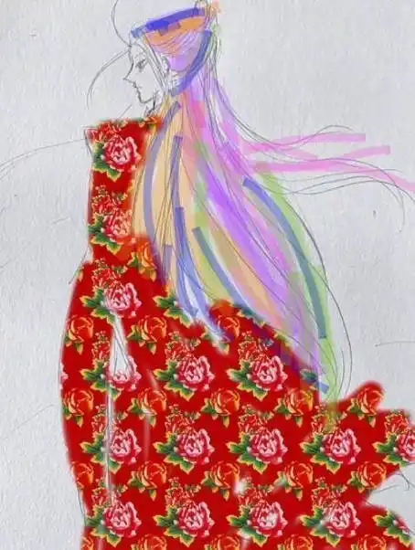 杨幂手绘敖丙让网友帮忙上色,前3张各有特色,最后1张来自东北_电影