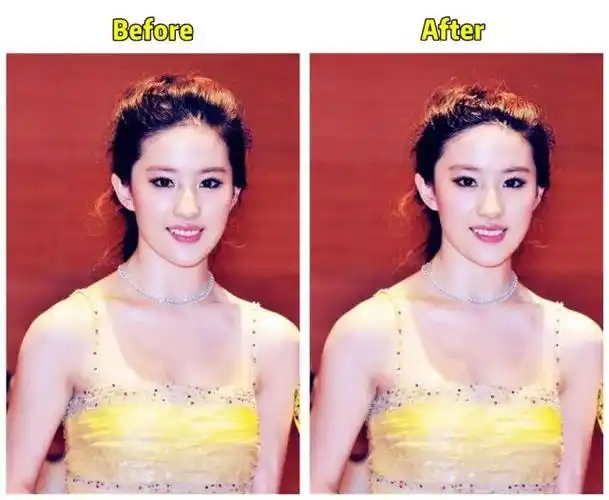 而且还是标准的圆头,就算剃光头也不会难看的刘亦菲的颅顶高度大于发