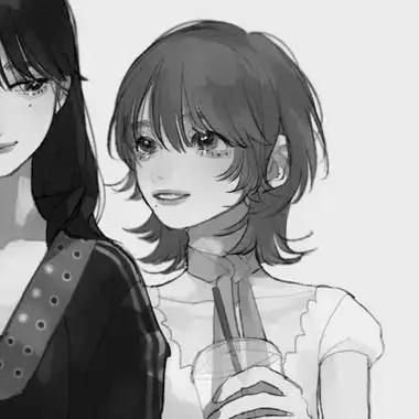 二次元黑白闺蜜头像