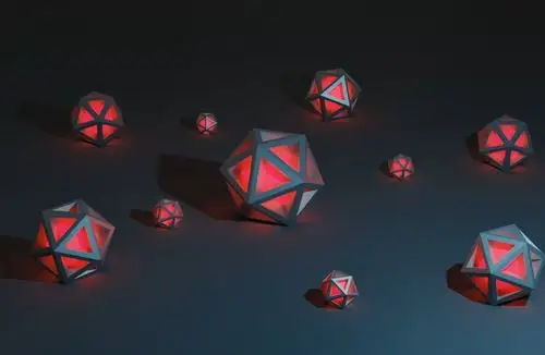 wallpaperengine赤色棱柱体3d建模动态壁纸