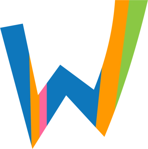 可爱卡通斜杠英文字母w图片