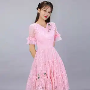 春季粉色公主裙